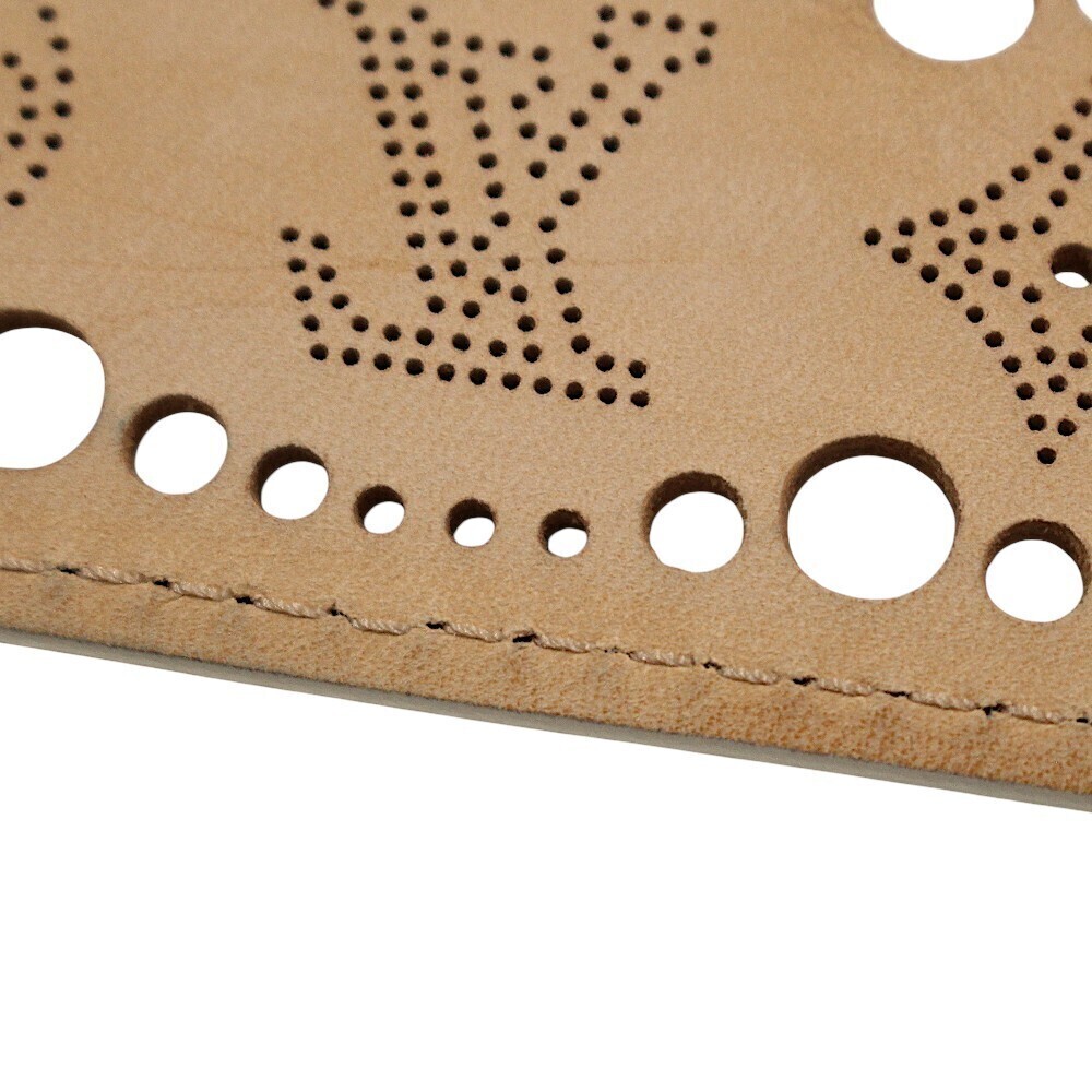 LOUIS VUITTON Ceinture Phoenix Belt Monogram Perforated Leather Ivory White